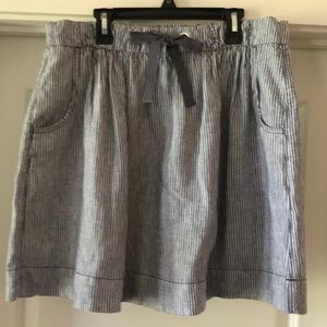 J. Crew 100% Linen Gathered Skirt